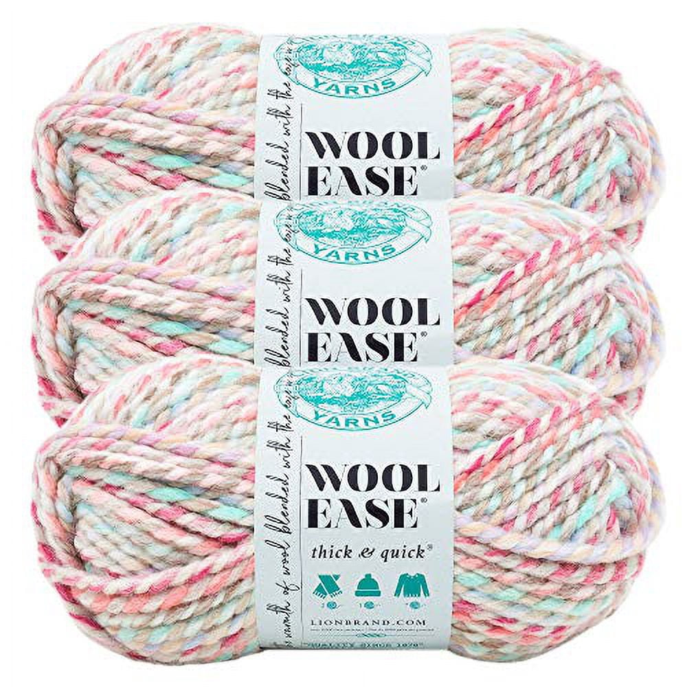 Lion Brand Yarn Wool-Ease Thick & Quick Fisherman Super Bulky Acrylic Wool Blend Yarn