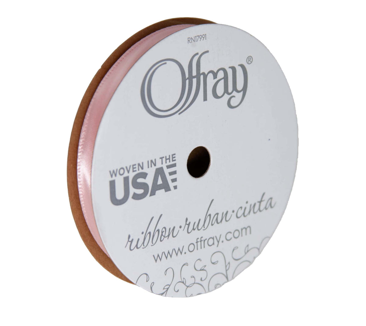 Offray Ribbon, Red Wine 3/8 inch Single Face Satin Polyester Ribbon, 18 feet