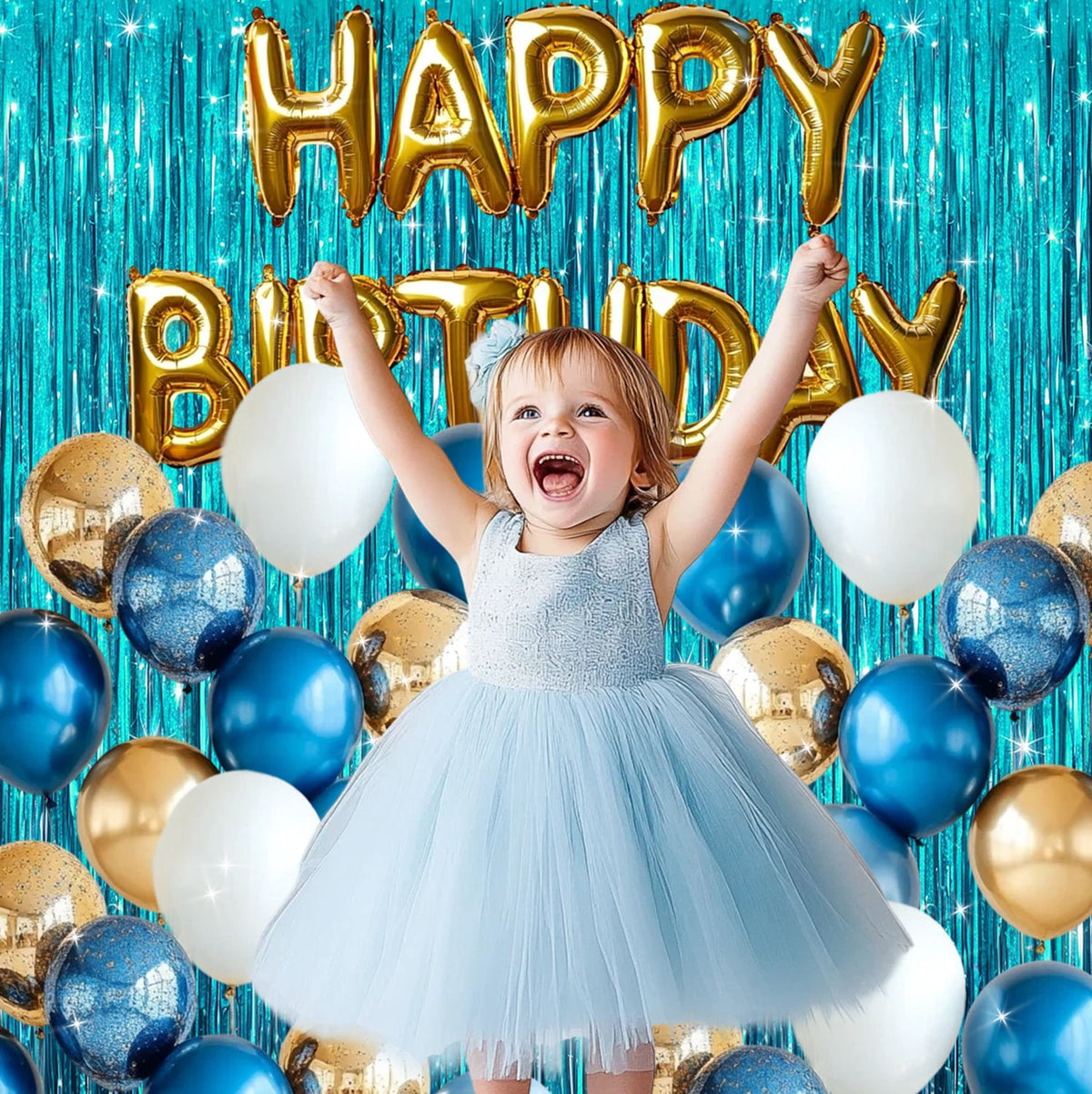 Sm:)e 2-Pack Light Bright Silver Foil Fringe Curtains for Events - Birthday, Wedding, Graduation, Christmas, Baby Shower, various festivals Decor Photo Booth Fun!
