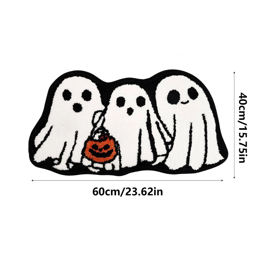 Yhmxh Halloween Bathroom Rugs, Halloween Pumpkin Bath Mats, Farmhouse Halloween Rugs for Bathroom Decorations for The Home, Holiday Cute Pumpkin Decor Non-Slip 15.7x23.6 Inches