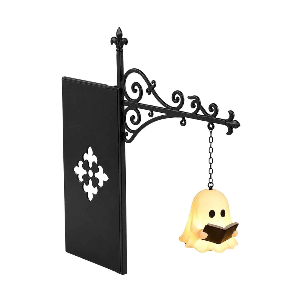 Diceymbol Halloween Decorations and Fall Decor, Halloween Venue Decoration Ghost Props LED Illuminated Ghost Decorations for Tabletop, Mantel, Shelf Indoor Outdoor 9.05 inch