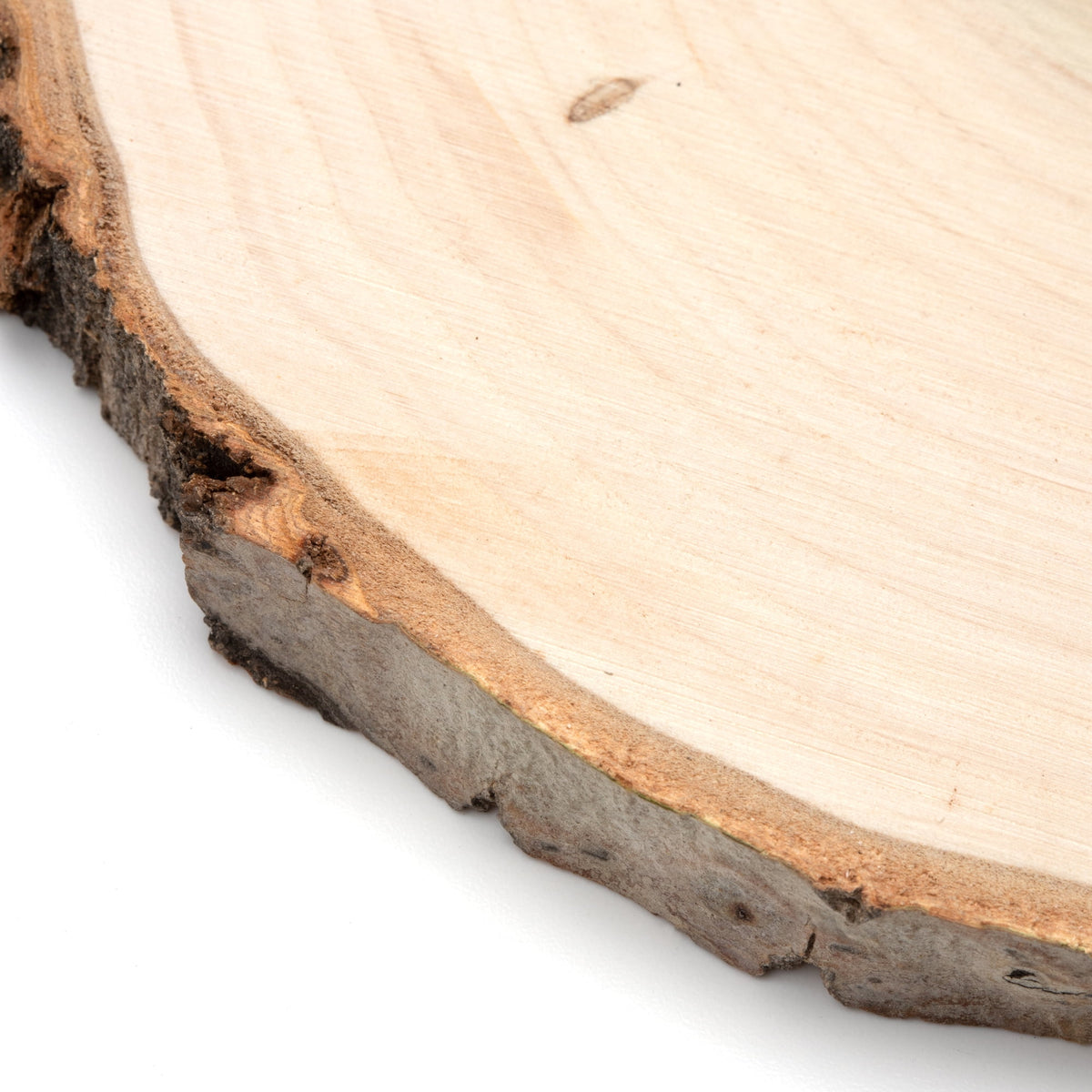 Hello Hobby 10 inch Round Rustic Poplar Wood with Bark Plaque