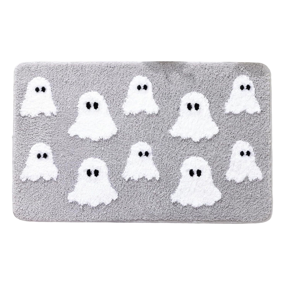 WWC Halloween Door Mat, 32x20 inch Halloween Decor Thick Non Slip Ghost doormat, Entryway Rug for Fall Party Indoor Outdoor Front Porch