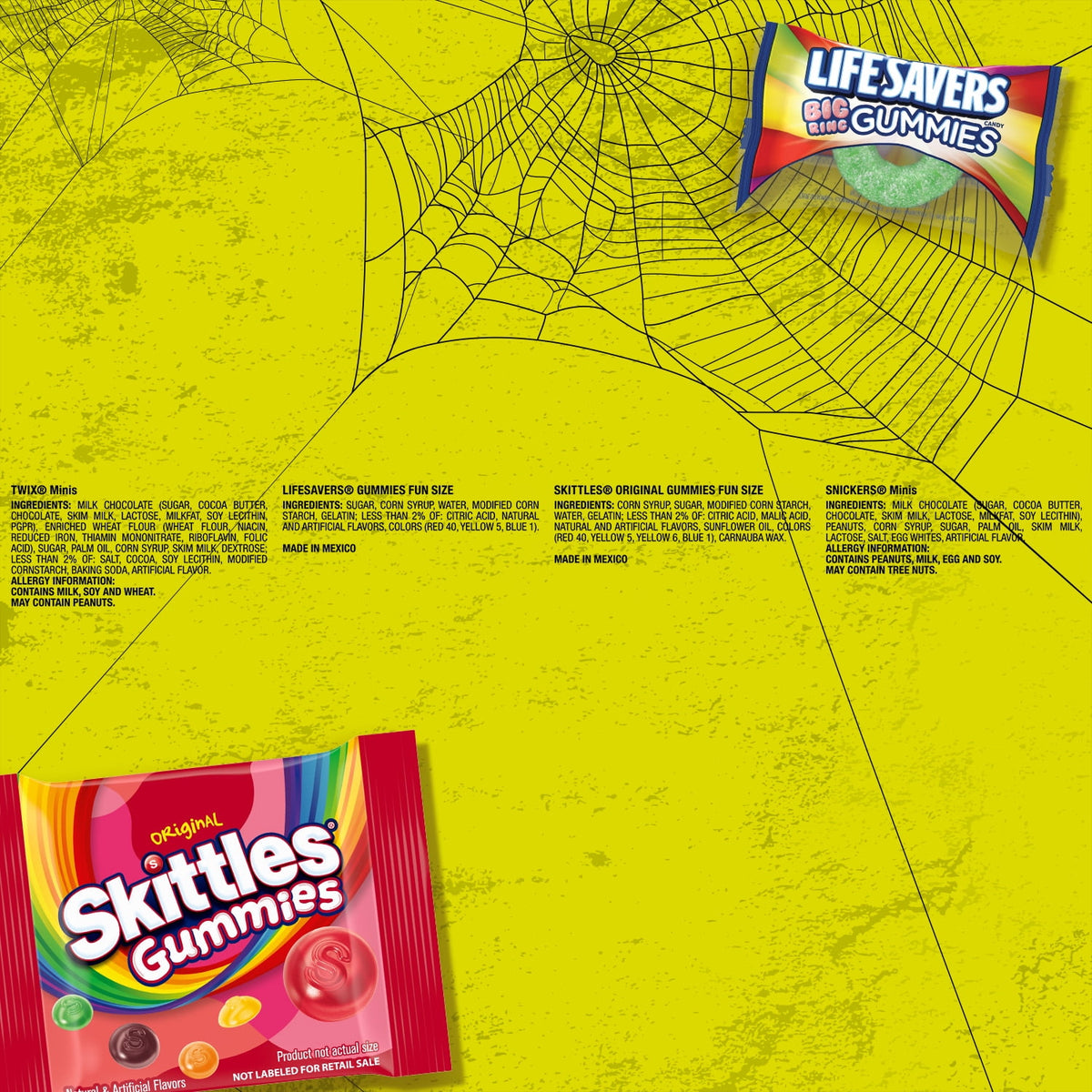 Snickers, Skittles Gummies & More Halloween Candy Variety Pack - 205 Ct Bulk Bag