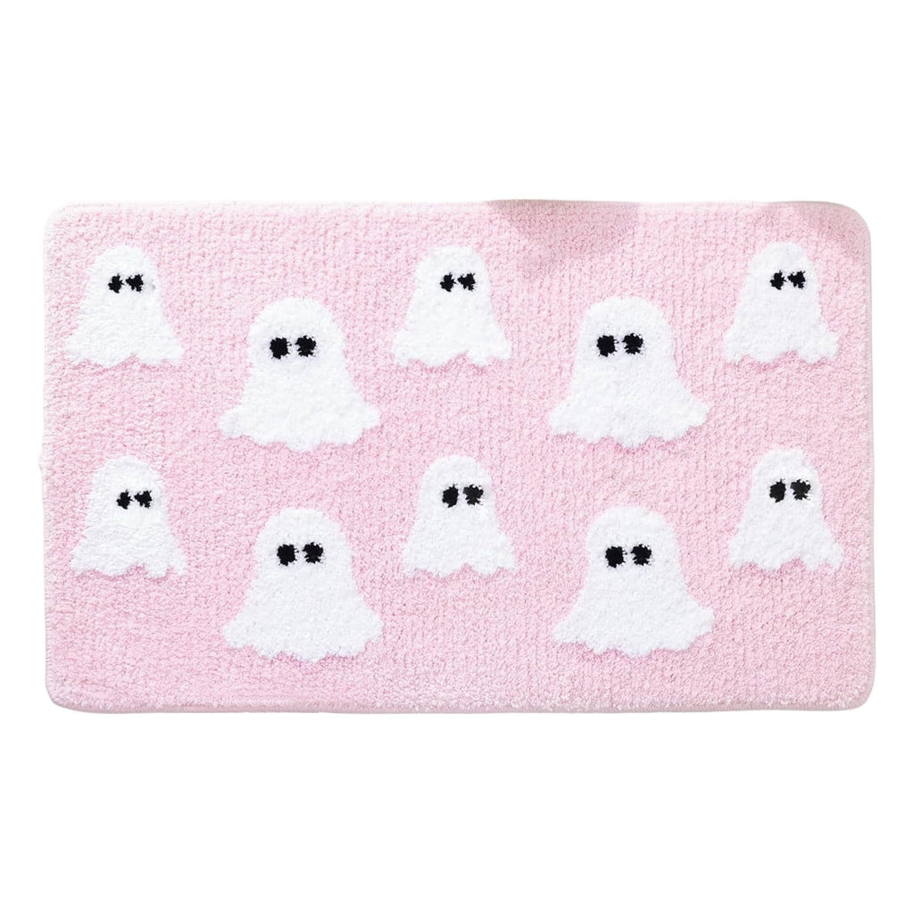 WWC Halloween Door Mat, 32x20 inch Halloween Decor Thick Non Slip Ghost doormat, Entryway Rug for Fall Party Indoor Outdoor Front Porch