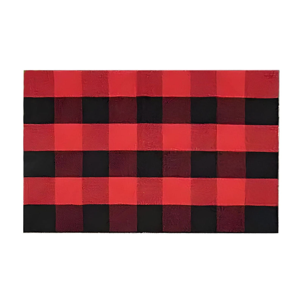 Taicans Fall Outdoor Rug,Buffalo Plaid Rug Red & White Striepd Rug Front Door Mat Halloween Thanksgiving Fall Autumn Home Decor,Welcome Doormat for Front Door,Farmhouse Decor,23.6 x 15.7 Inch