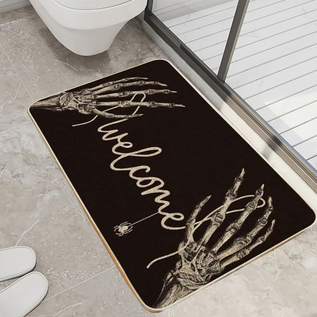 YIMWNYI Halloween-Themed Door Mat, Spooky Entryway Rug, Non-Slip Wiper, Decorative Pumpkin Mat, Perfect for Trick-or-Treaters, Versatile Indoor Outdoor Decor