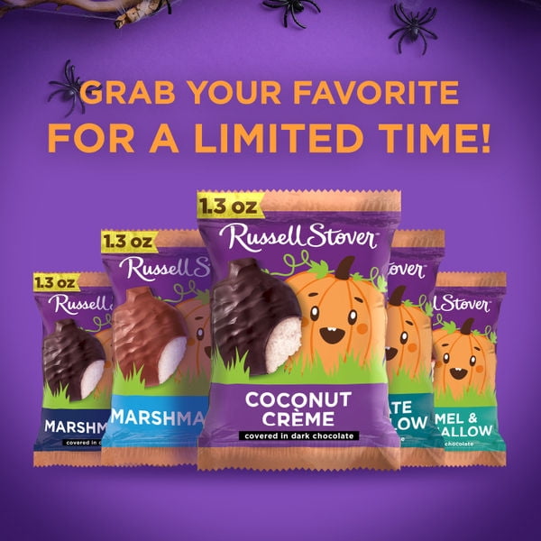 RUSSELL STOVER Halloween Milk Chocolate Chocolate Truffle Pumpkin, 1.3 oz.