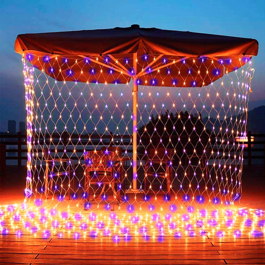 Dazzle Bright Christmas Net Lights, 360 LED 12FT x 5 FT Transparent Wire Waterproof Connectable String Lights with 8 Modes Christmas Outdoor Lights for Bushes Garden Party Holiday Decoration (Green)