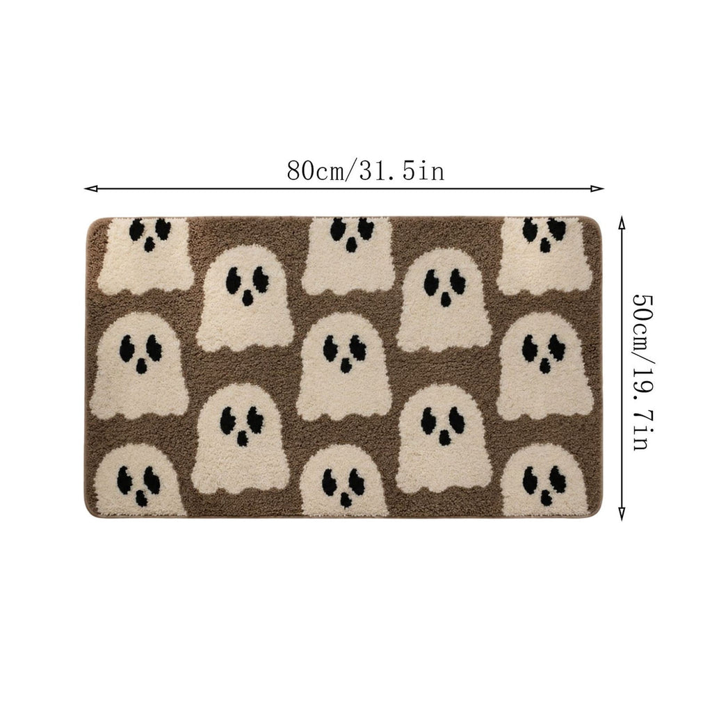 Halloween Home Decor,Halloween Decorations Indoor,Halloween Doormat Outdoor Welcome Mat Ghost Pattern Non-Slip Doormat Indoor Kitchen Mat Unique Design Decorative Mat(B 2.6*1.6FT)