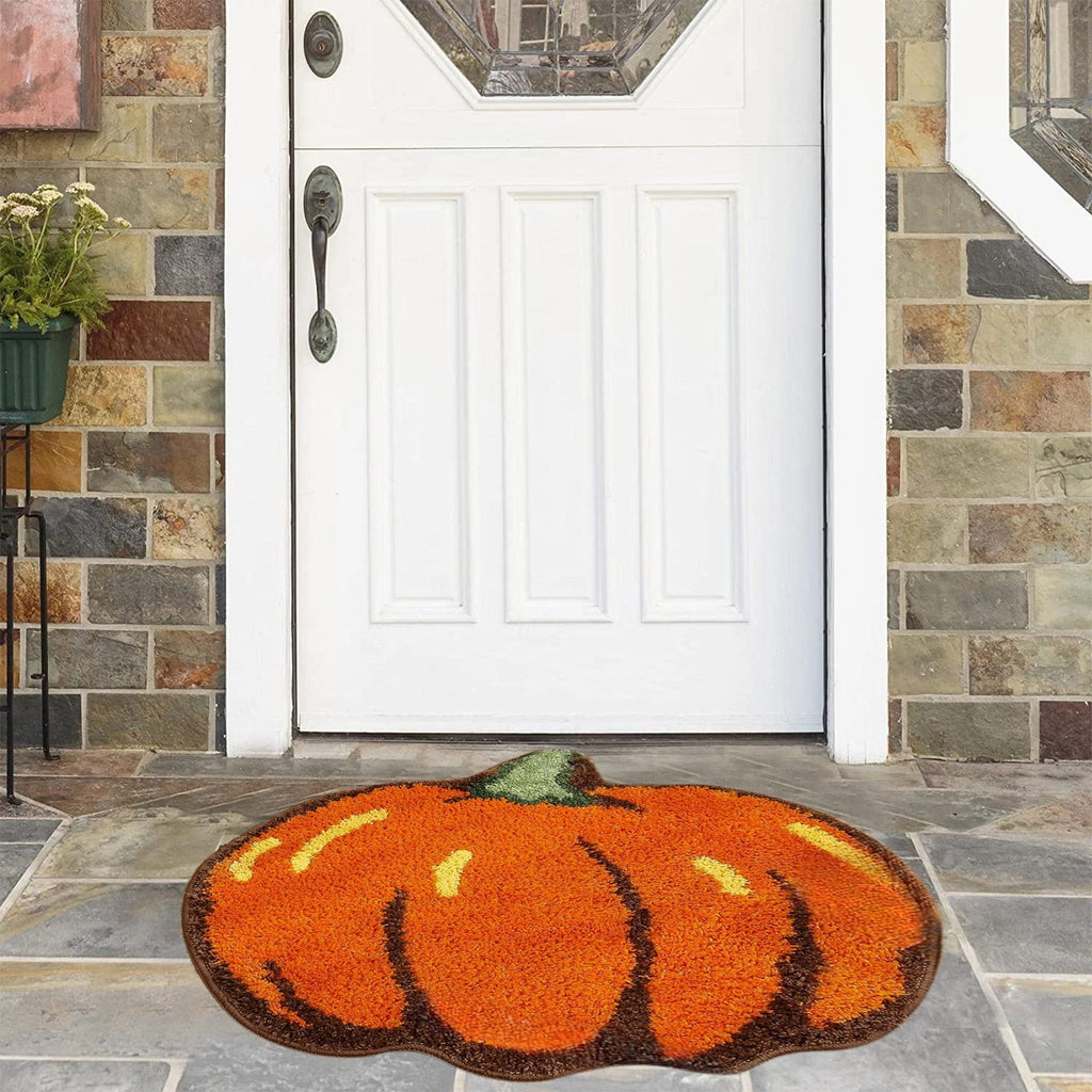 JoyMoreHome Halloween Pumpkin Ghost Welcome Door Mats 15.7x23.6 Inch Halloween Doormats Non-slip Entrance Floor Door Rug for Home Kitchen Front Door Halloween Decorations