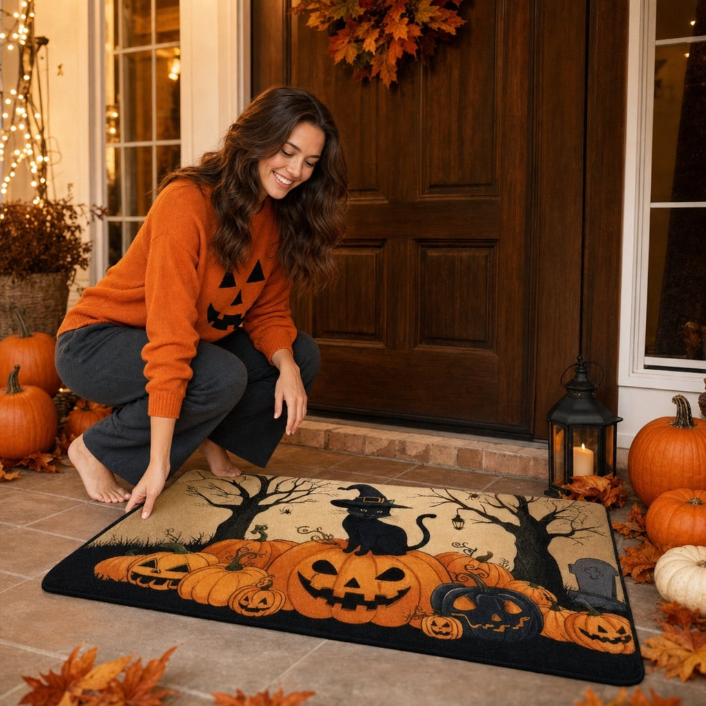 Boho Tassel Doormat 16x24 Inch, Soft Woven Laundry Kitchen Floor Rug for Farmhouse Decor, 1 PC