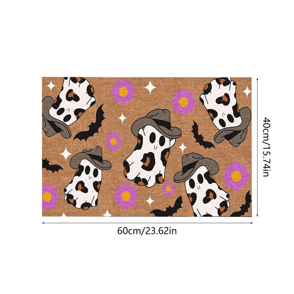 Stijggn Halloween Kitchen Rugs Halloween Mat Halloween Decorations Doormat, Welcome Mats for Front Door,Spooky Outdoor Mats for Front Door, Living Room, Bedroom, K-ids' Room