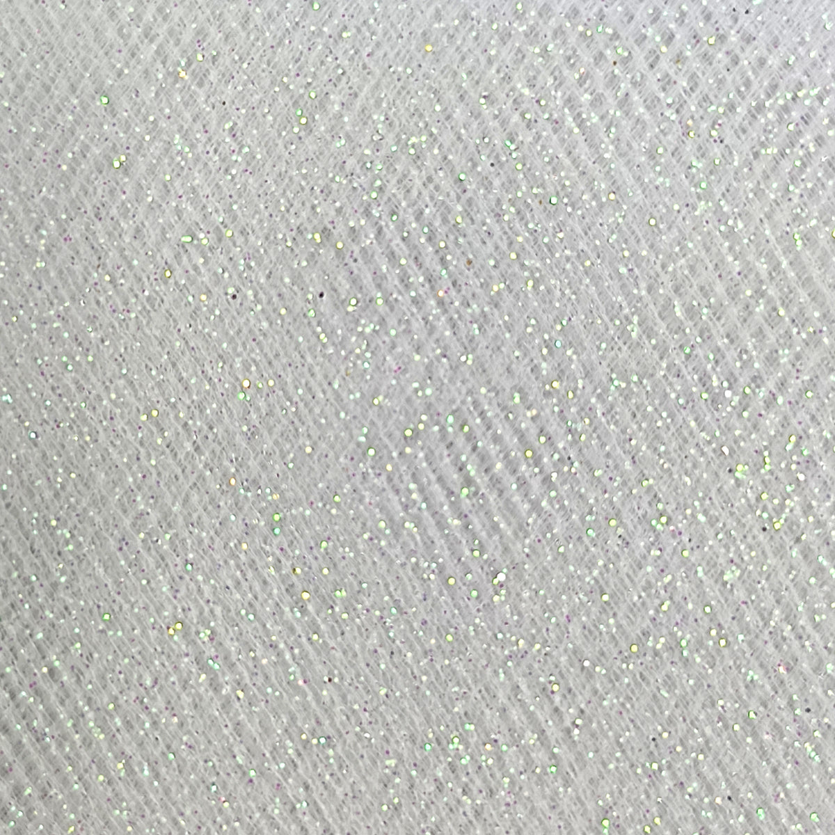 3 Yard Cut Glitter Tulle Fabric, White, 54" Wide for Apparel & Crafting, by Fuzhou