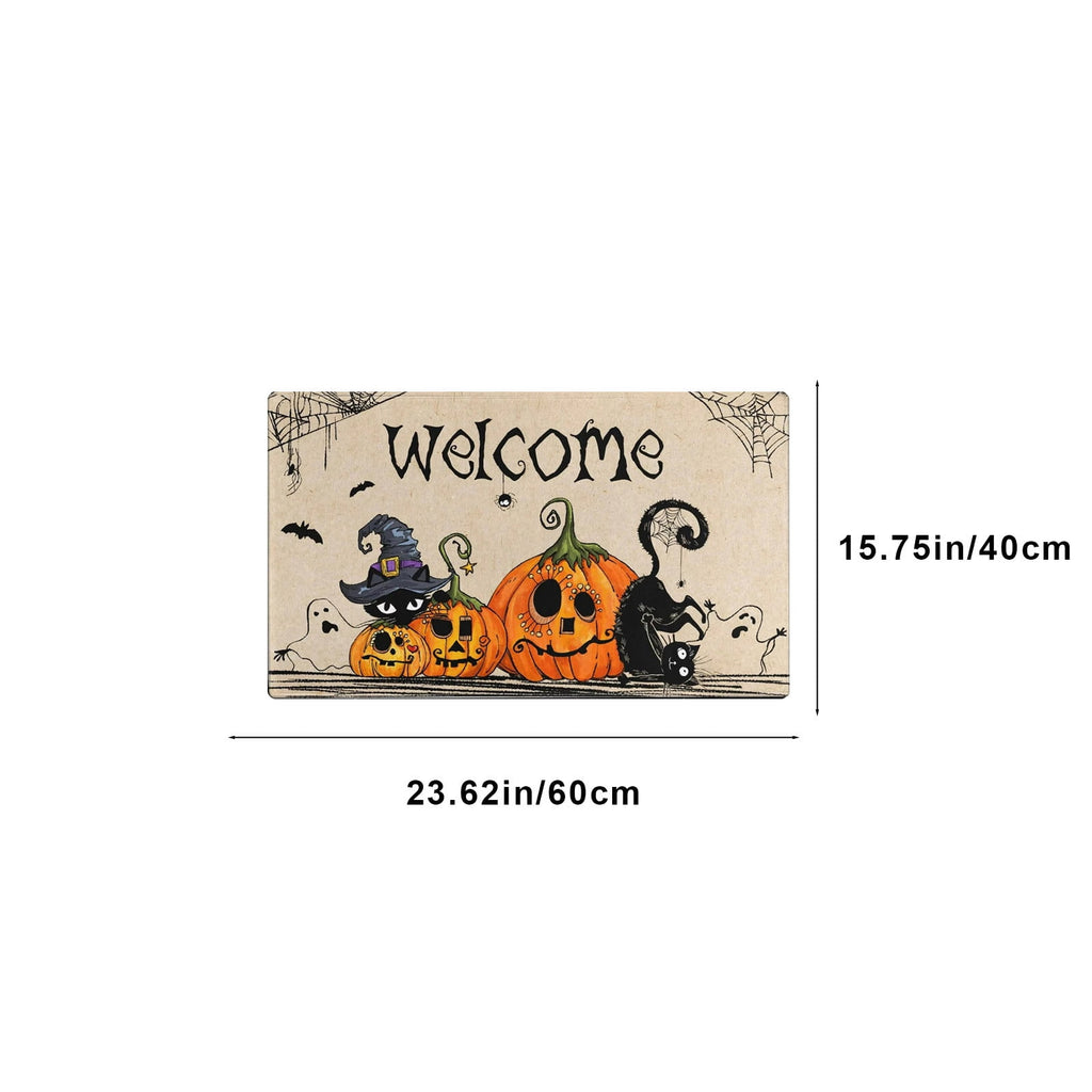 PEIBang Halloween Door Mat,Pumpkins Outdoor Rug Bathroom Doormat,Decorative Front Doormat Indoor Outdoor for Home Decor