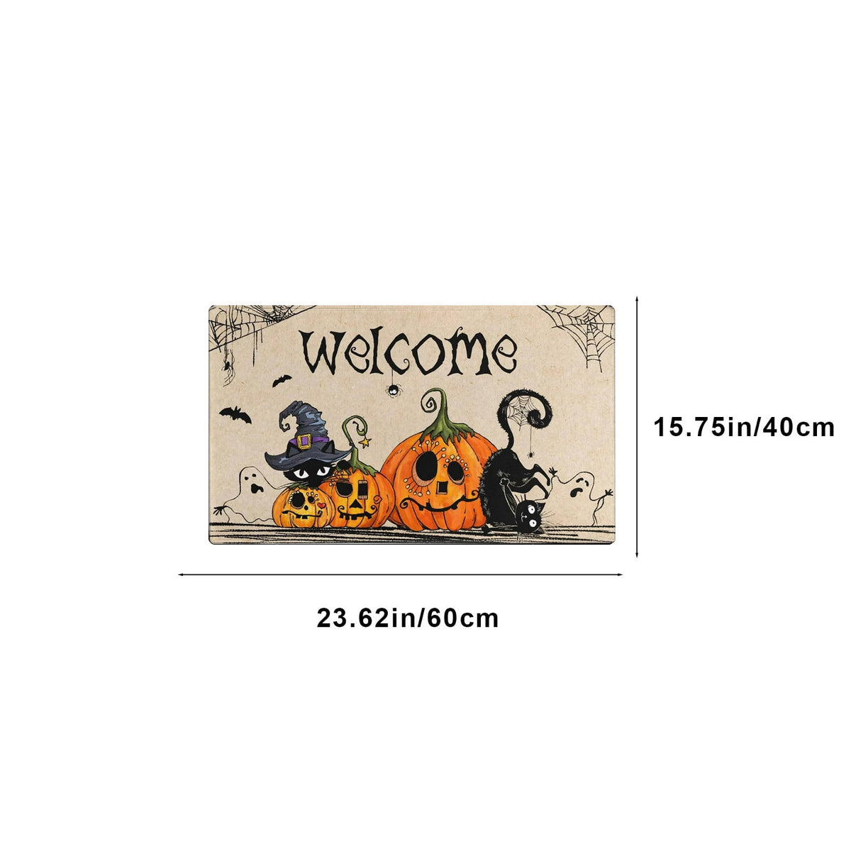 PEIBang Halloween Door Mat,Pumpkins Outdoor Rug Bathroom Doormat,Decorative Front Doormat Indoor Outdoor for Home Decor