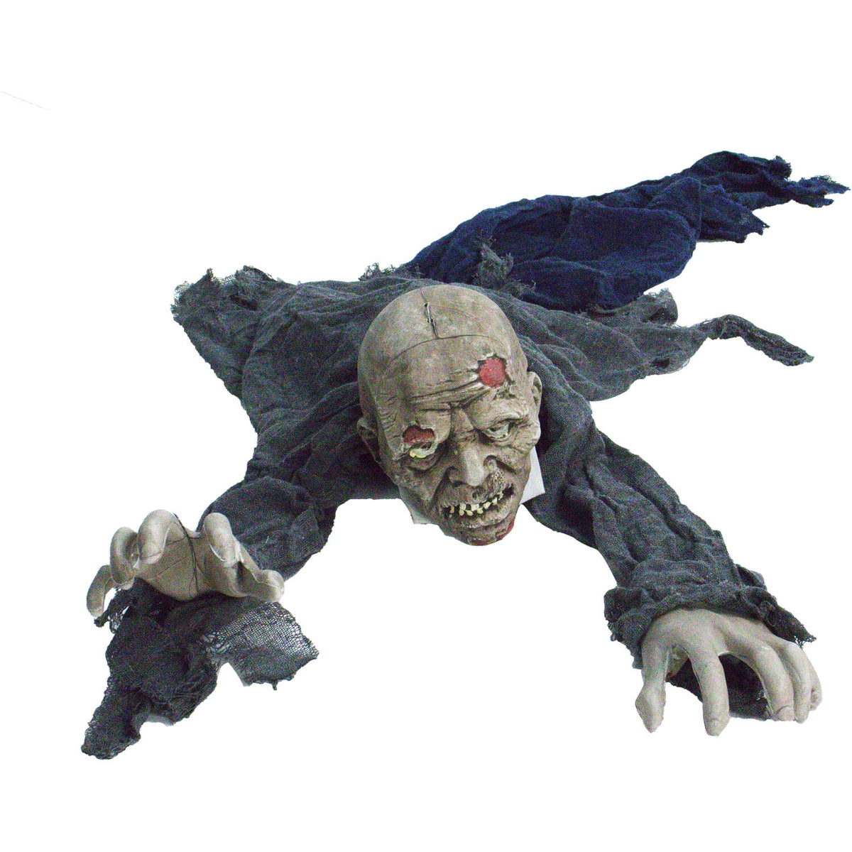 Haunted Hill Farm 5.1 ft Animatronic Zombie, Indoor/Outdoor Halloween Decoration, Flashing Red Eyes, HHGBZOMB-2LSA