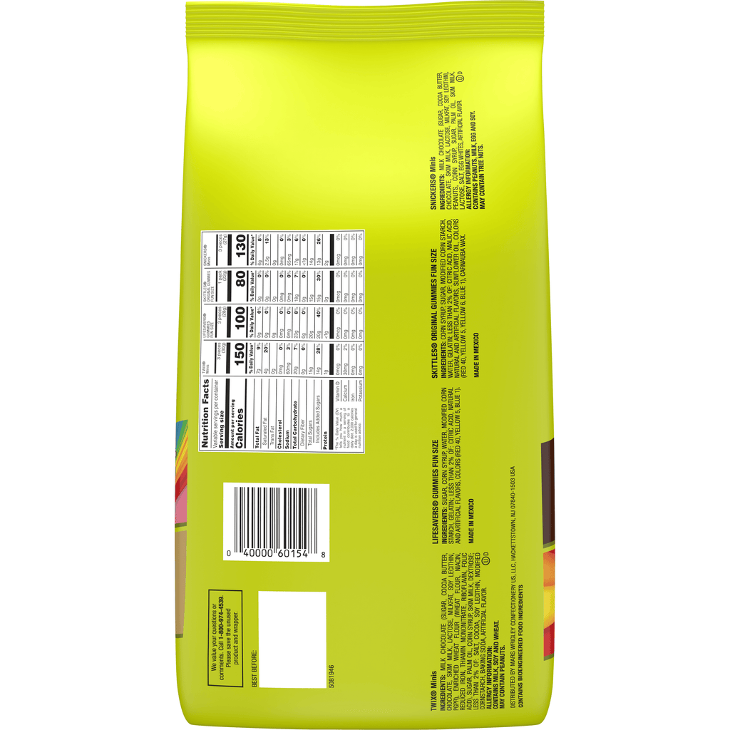 Snickers, Skittles Gummies & More Halloween Candy Variety Pack - 205 Ct Bulk Bag