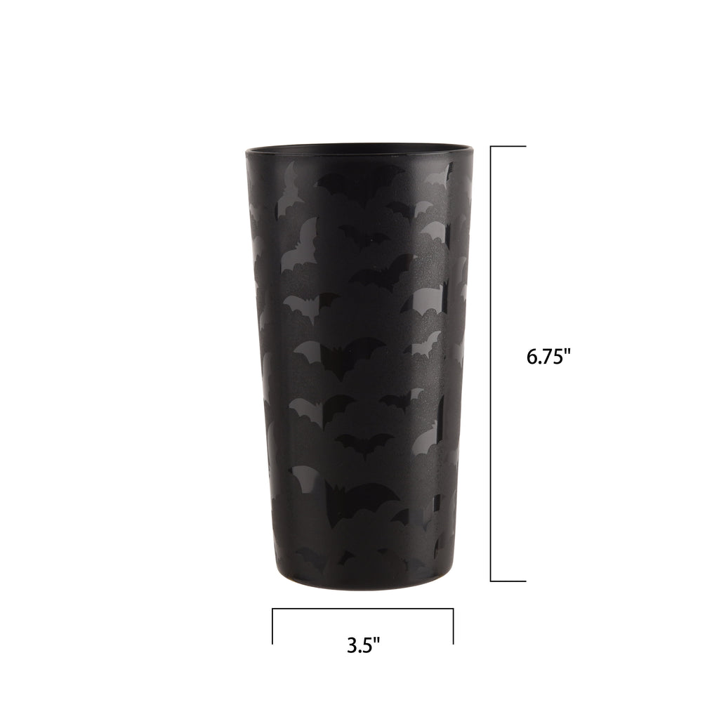 Mainstays 26 oz Round Plastic Skeleton Tumbler, Purple