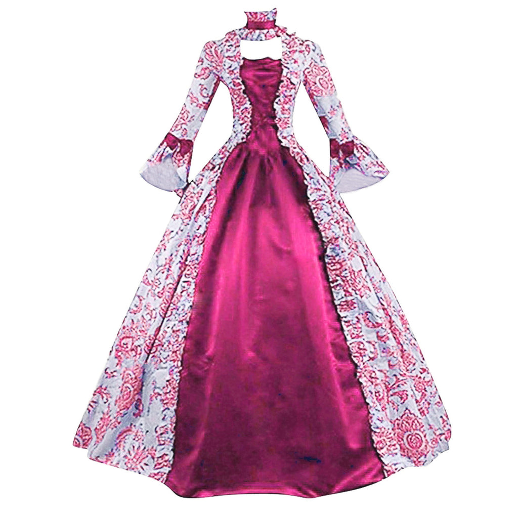 DDAPJ pyju Medieval Dress for Women Evening Masquerade Ball Gowns Vintage 1700S Victorian Renaissance Costume Green XXXXXL