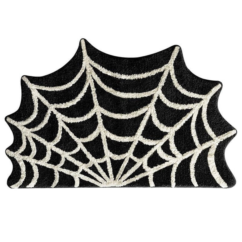 Konghyp Halloween Floor Mat Non-slip Rug, Cozy Spiderweb Decoration, Perfect for Living Room Entrance Bedroom, Ideal for Holiday Gathering, Indoor Use Entrance Mat