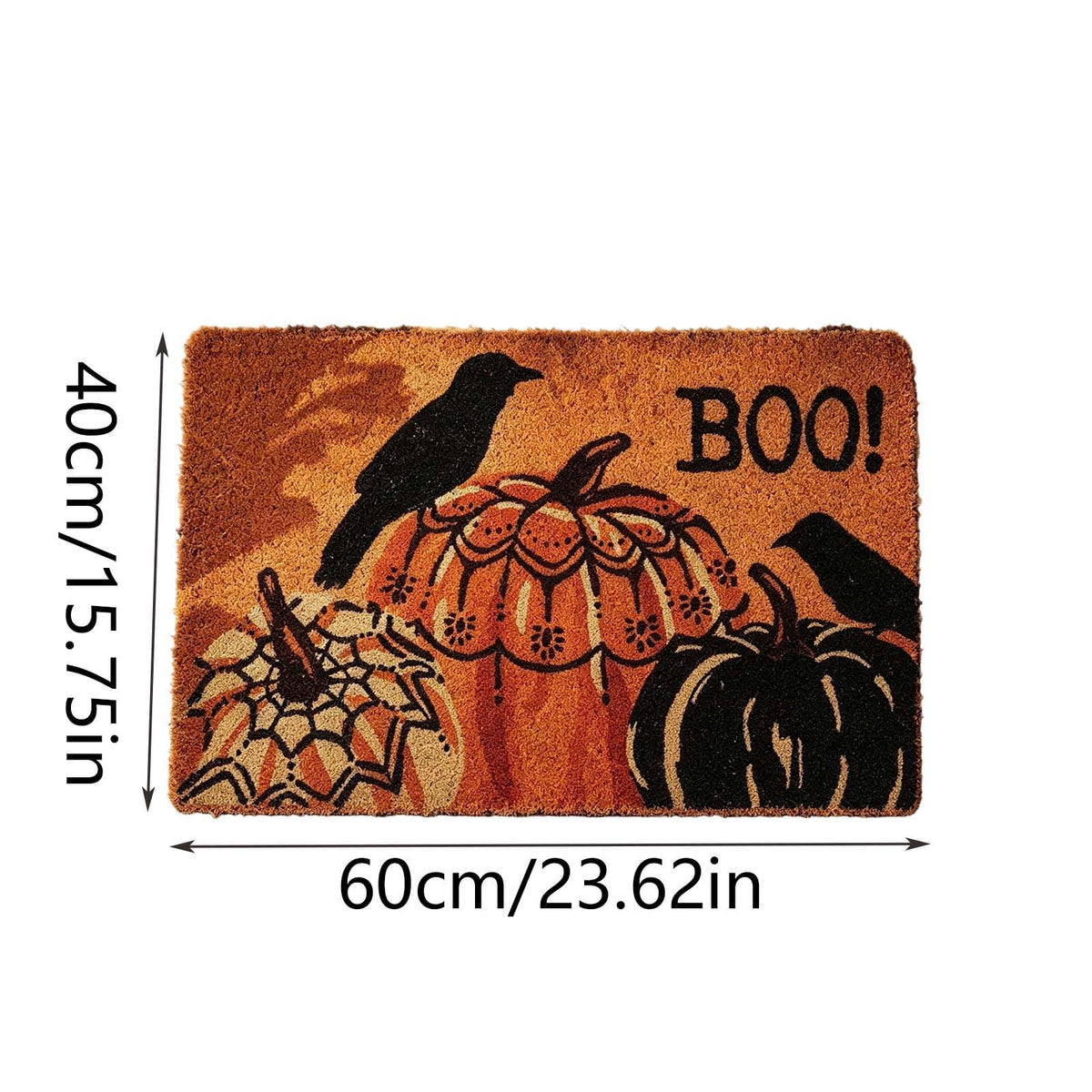 Halloween Ghost Door Mat, Cute Welcome Mat for Front Door Porch Entryway Haunted Outdoor Decor Spooky Decorative Entrance Doormat Non Slip Halloween Rug, 16" x 24"