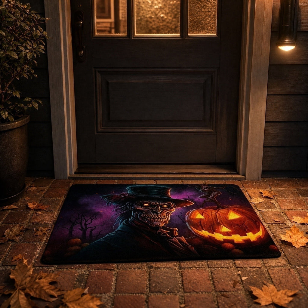 Front Door Mat Indoor Outdoor Entrance Rug, Semicircular Entrance Mat, Half Round Waterproo Non-Slip Durable Rubber Doormat for Garage, Patio, 29.5 inch