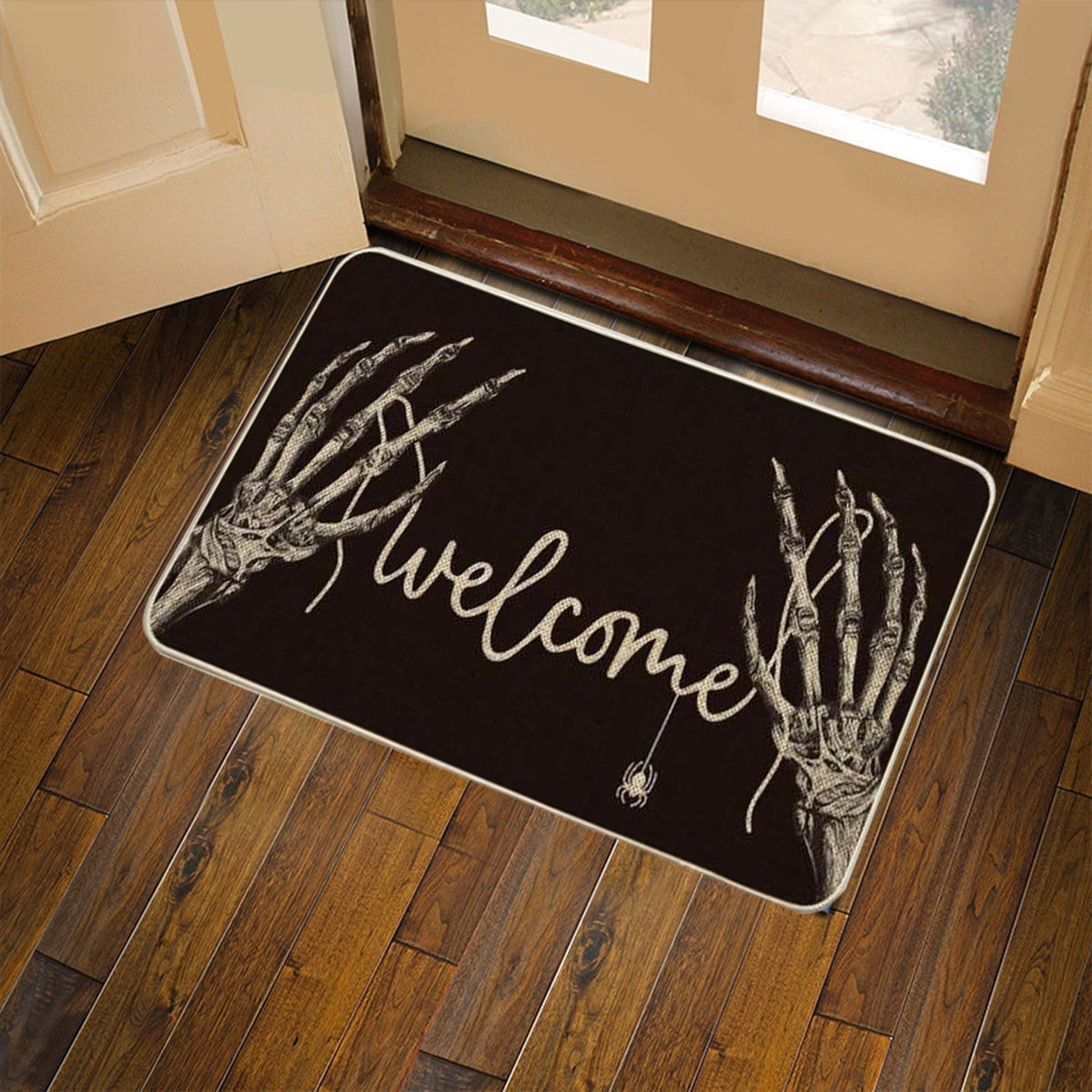 YIMWNYI Halloween-Themed Door Mat, Spooky Entryway Rug, Non-Slip Wiper, Decorative Pumpkin Mat, Perfect for Trick-or-Treaters, Versatile Indoor Outdoor Decor