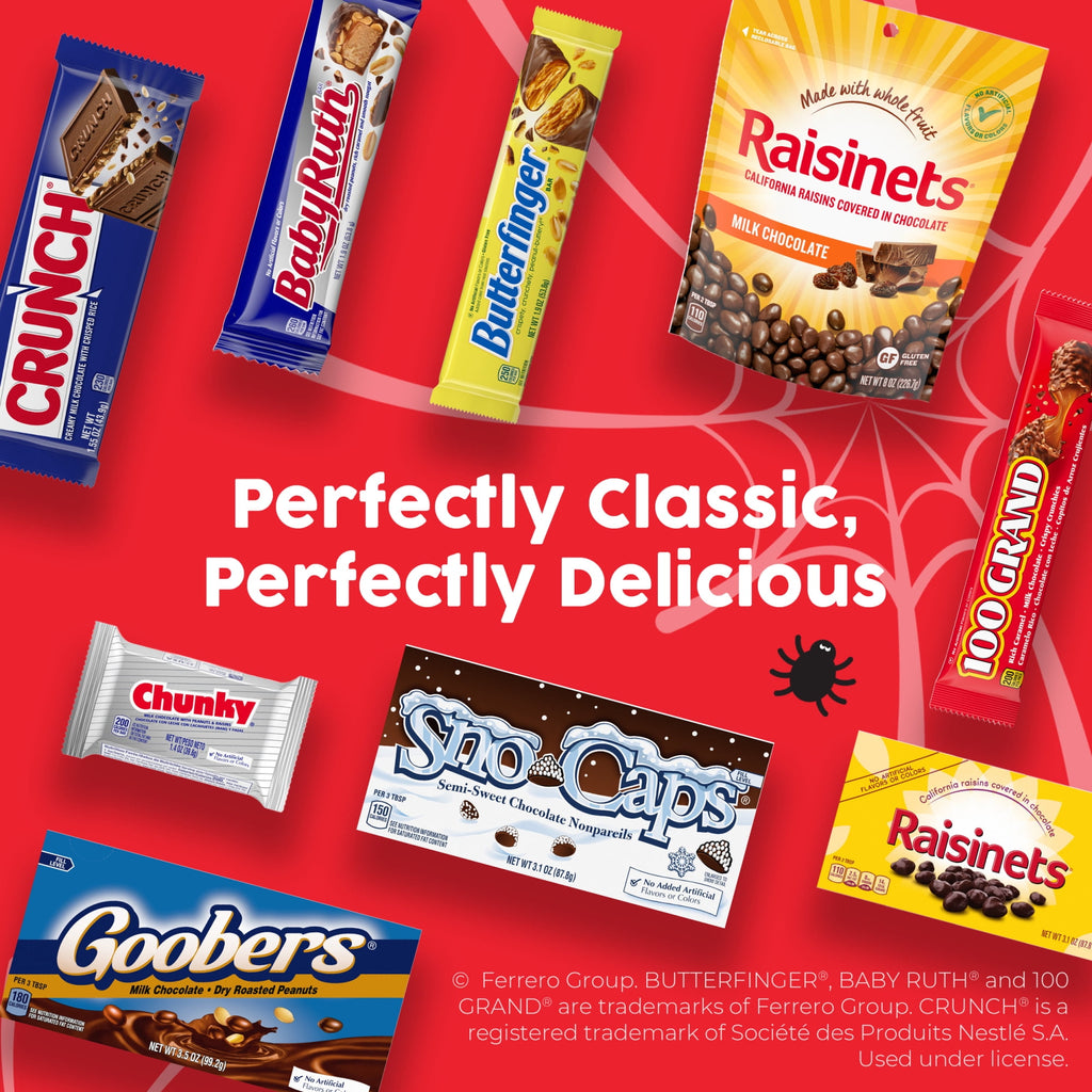 Butterfinger, CRUNCH, Baby Ruth, 100 Grand, Bulk Halloween Candy Bars