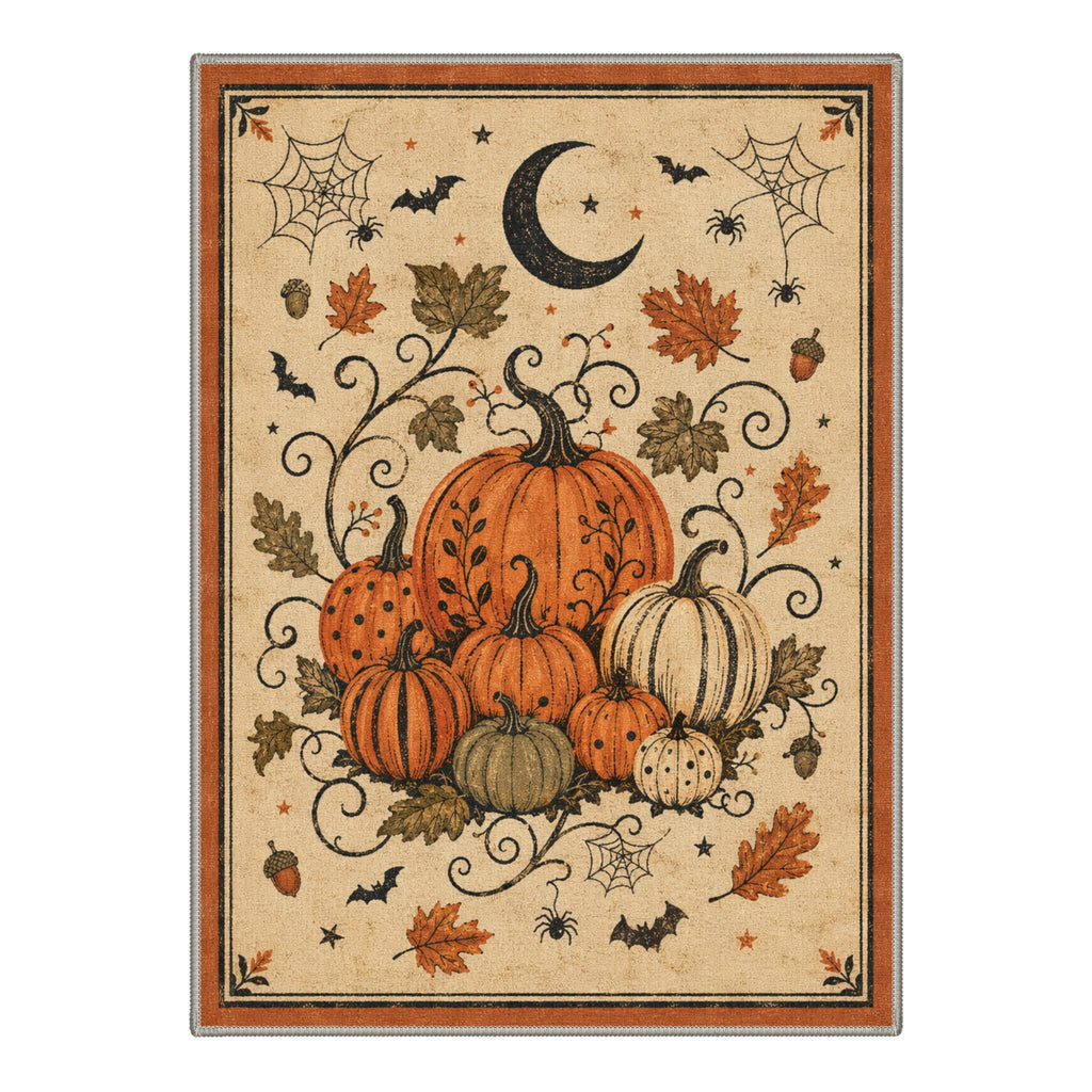 GENIMO 2'x3' Halloween Doormat, Washable Non Slip Soft Whimsical Cat Outdoor Door Mat for Front Door Covered Porch Patio Entryway, Rustic Black