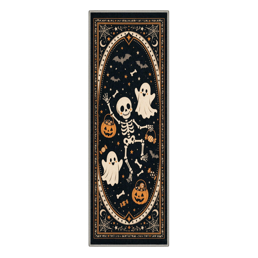 GENIMO 2'x3' Halloween Doormat, Washable Non Slip Soft Gothic Castle Outdoor Door Mat for Front Door Covered Porch Patio Entryway, Antique Gold