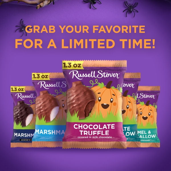 RUSSELL STOVER Halloween Milk Chocolate Marshmallow Pumpkin, 1.3 oz.